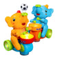 Cute Elephant Musician Toy with Levitation Ball on Nose Along with Dazzling Light Drum Sound Music