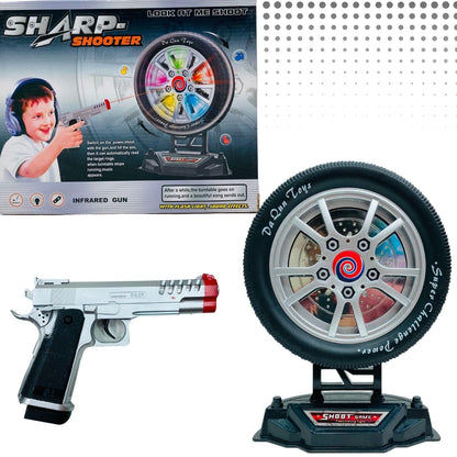 TOY KINGDOM Laser Target Gun Toy Shooting Game with Music and Lights