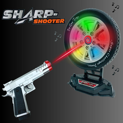 TOY KINGDOM Laser Target Gun Toy Shooting Game with Music and Lights