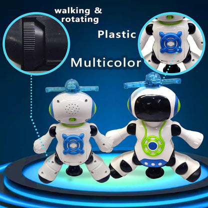 FunBlast Dancing Robot with Music, Robot for Kids with 3D Flashing Lights, 360 Degree Rotation