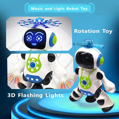 FunBlast Dancing Robot with Music, Robot for Kids with 3D Flashing Lights, 360 Degree Rotation